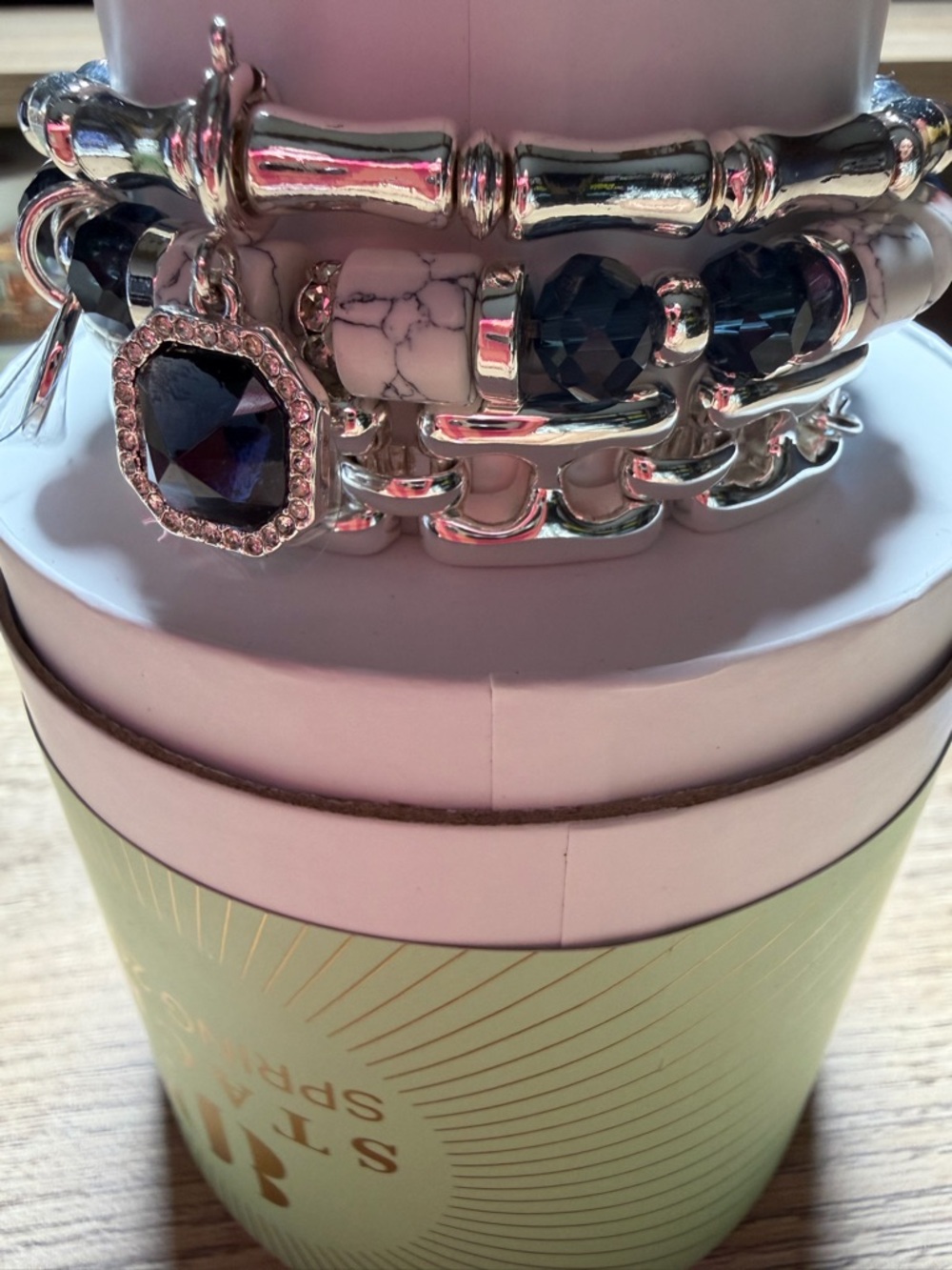 2025 spring stack Silver and howlight Bracelet Set